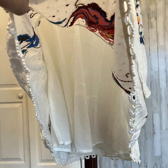 FARM Rio - Macaw Cross Stitch Embroidered Mini Dress - XS - Picture 8 of 16